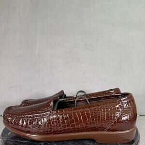 SAS Simplify Slip On Loafer Brown Croc Leather Upper Women’s Size 9M US
